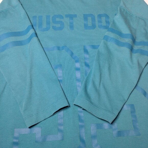 Nike Just Do It Shirt Women S Blue 1995 Rerto Sports Jersey Athletic Blokecore - Picture 7 of 9